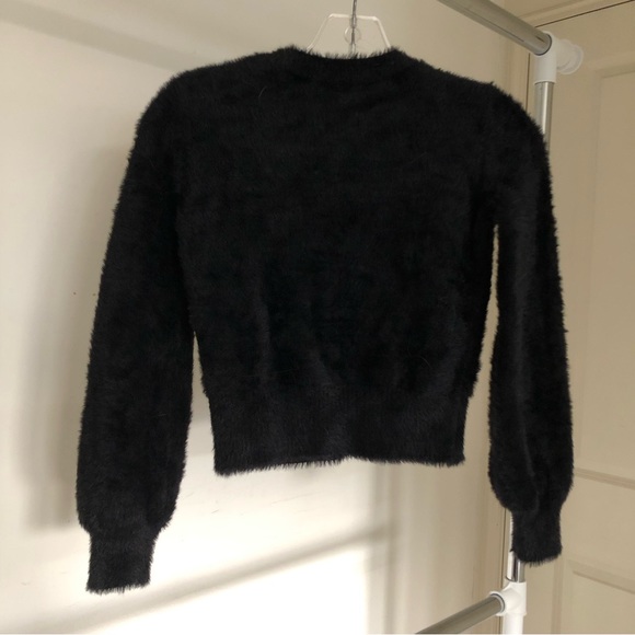 Sunday Best Kiten Sweater Fuzzy Black Sweatshirt XXS Aritzia - Picture 4 of 5